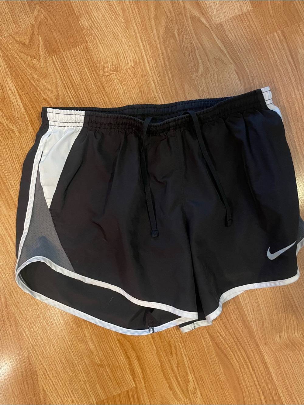 Nike Women’s Black Athletic Shorts with White Trim